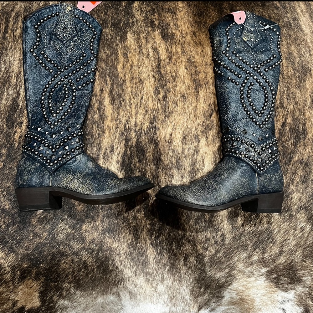 Blue distressed old gringo Belinda boots